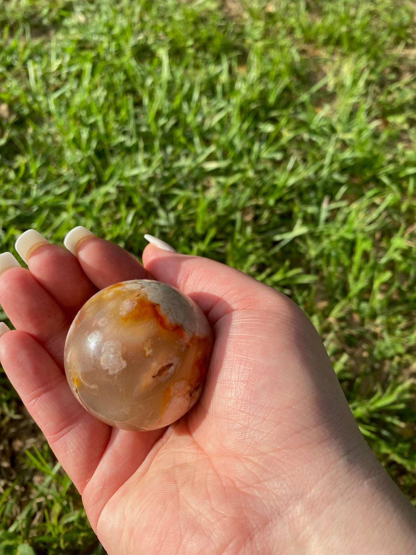 Flower Agate Sphere